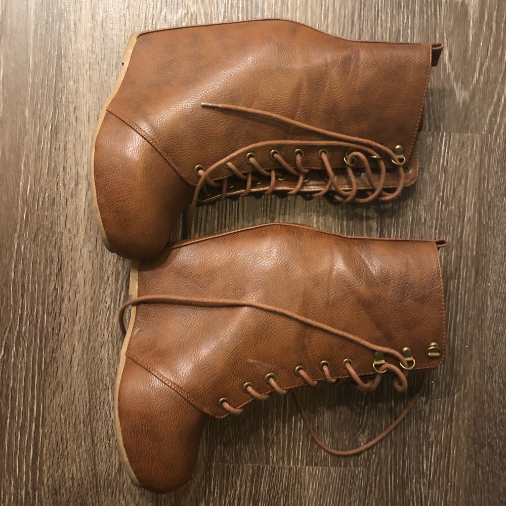 Brown Wedge booties
